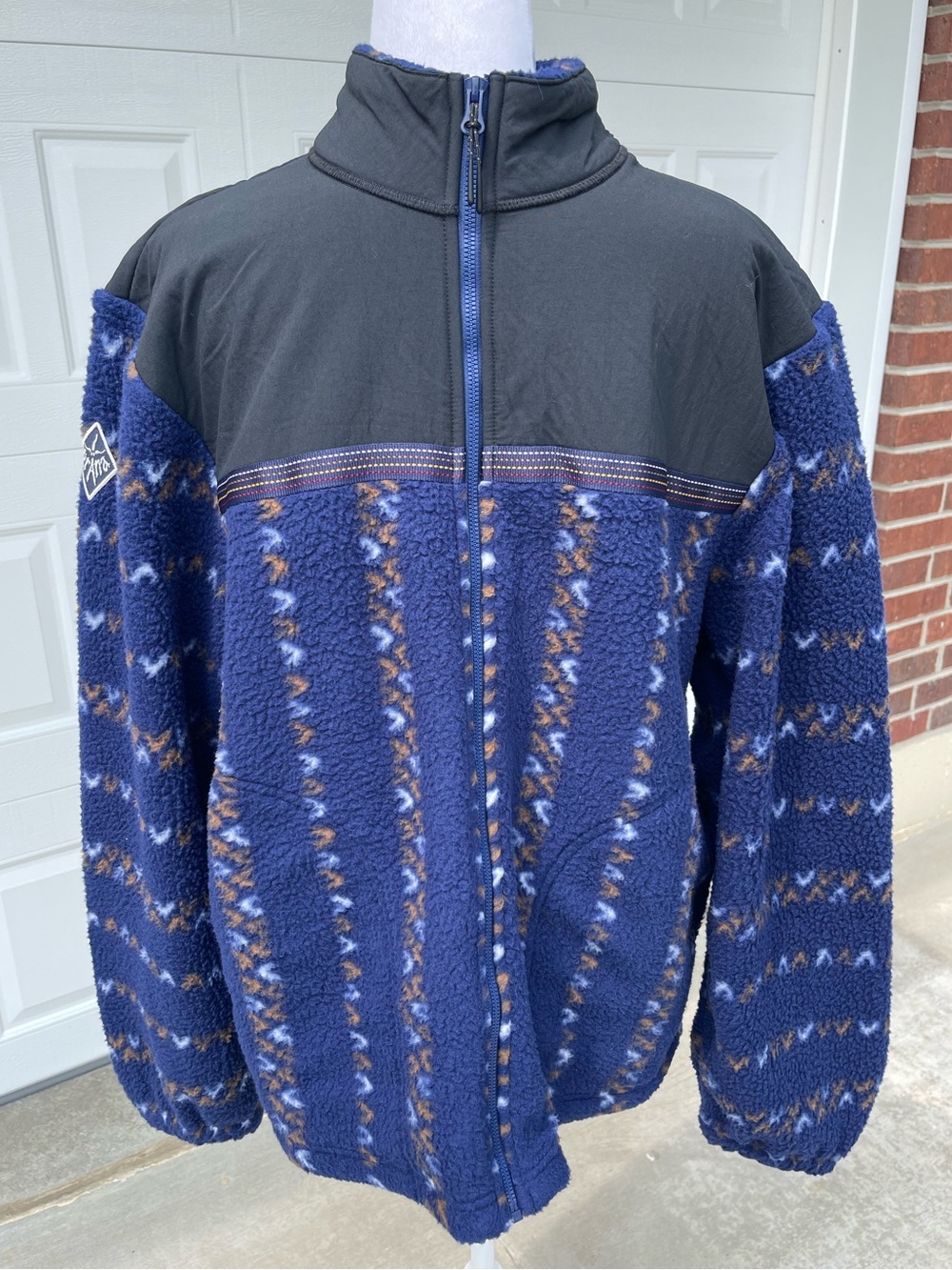 PrAna Men’s Blue Wishbone Hurricane Hiking Camping Medium Fleece New!